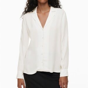 NWT Aritzia Wilfred Tulum Blouse/Shirt in Light Birch